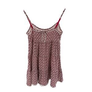 Vintage Olsenboye Stiletto Tiered Lace Trimmed Babydoll Mini Dress Sz S